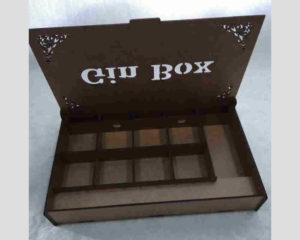 Caixa Gin Box com divisórias MDF 3mm