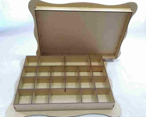 Caixa porta bijuterias com divisórias MDF 3mm