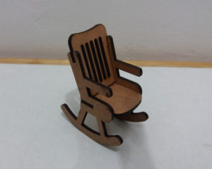 Mini cadeira de balanço MDF 3mm