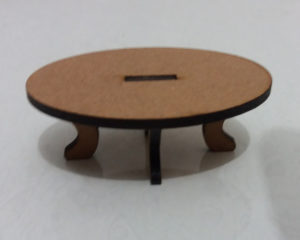 Mini mesa redonda MDF 3mm