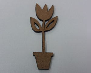 Recorte flor tulipa MDF 3mm