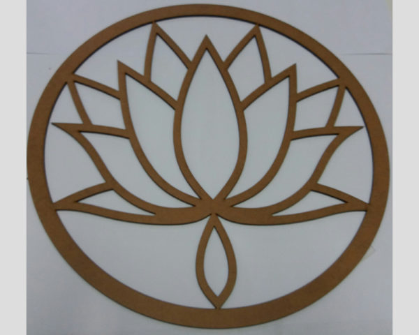 Recorte mandala flor de lotus MDF