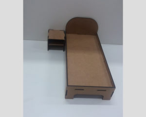 Recorte mini cama solteiro MDF 3mm