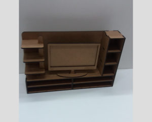 Recorte mini estante com tv MDF 3mm