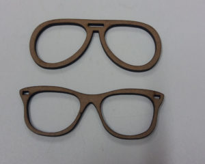 Recorte óculos MDF 3mm