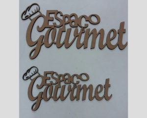 Recorte palavra gourmet MDF 3mm