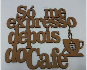 Recorte placa café expresso MDF 3mm