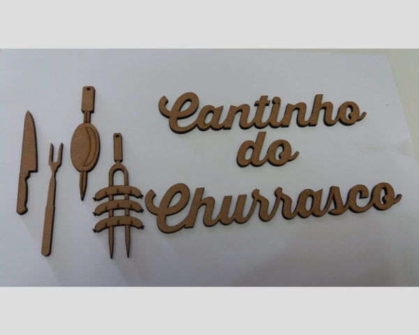 Recorte placa cantinho do churrasco MDF 3mm