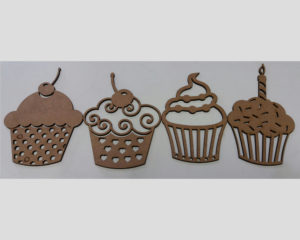 Recorte placa cupcakes MDF 3mm