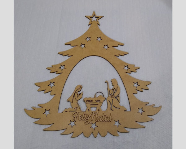 Guirlanda árvore de natal modelo 1 MDF 3mm