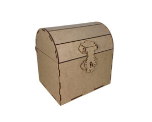 Baú abaulado com fecho