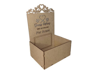 Caixa porta retrato duas linhas não se cruzam por acaso