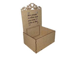 Caixa porta retrato meu coração escolheu você