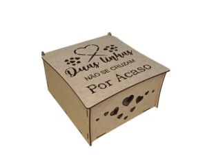 Caixa presente duas linhas não se cruzam por acaso