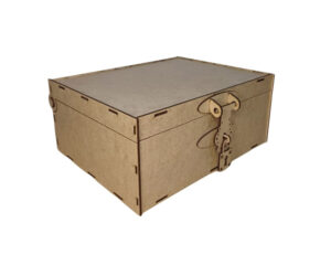 Caixa retangular com fecho