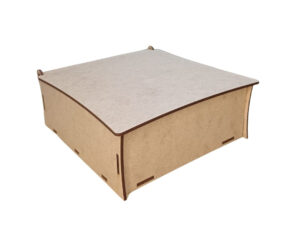 Caixa Quadrada com tampa móvel em MDF 3mm