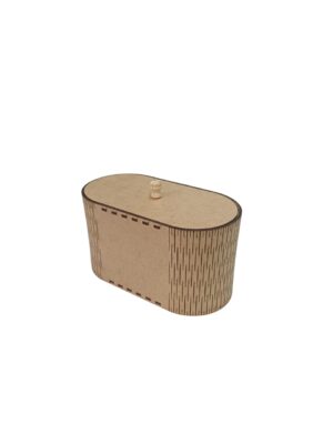 Caixa Sanfonada Oval Grande - MDF 3mm