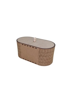 Caixa Oval Sanfonada Média - MDF 3mm