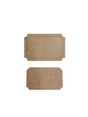 Plaquinha Retangular com Borda Curva - MDF 3mm