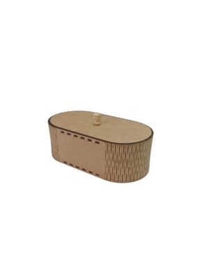 Caixa Sanfonada Oval Pequena - MDF 3mm