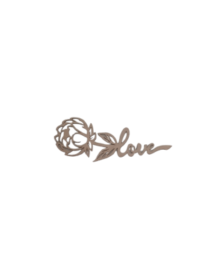 Flor Decorativa Love - MDF 3mm