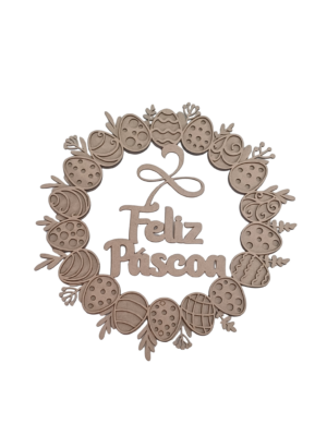 Mandala Feliz Páscoa - MDF 3mm