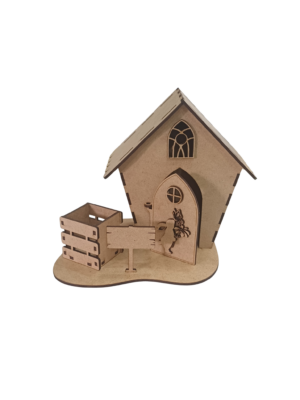 Cenário de Páscoa Casa do Coelho - MDF 3mm