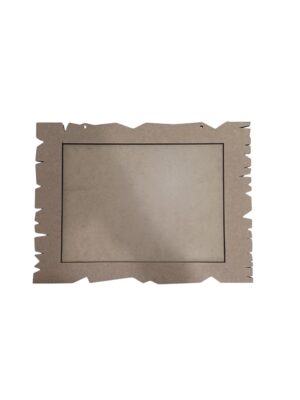 Moldura Retangular com Bordas rústicas - MDF 6mm