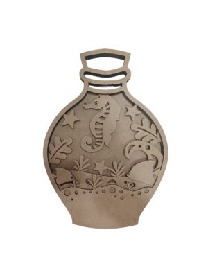 Cenário Marinho 3D na Garrafa - MDF 3mm