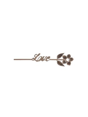 Flor Palito Decorativa Love - MDF 3mm