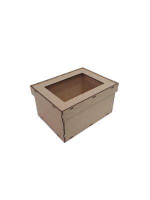 Caixa Retangular Tampa com Visor - MDF 3mm