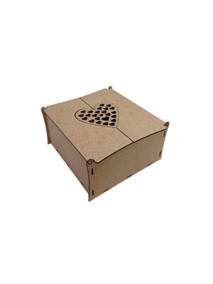 Caixa Coração Vazado - MDF 3mm