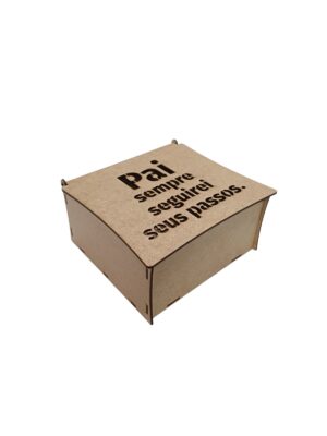 Caixa Pai Seguirei os seus Passos - MDF 3mm