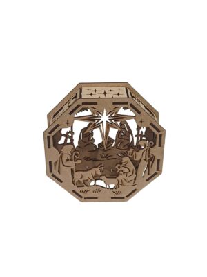 Luminária de Natal Hexagonal - MDF 3mm