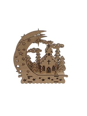 Cenário Natalino Lua Estrelada - MDF 3mm