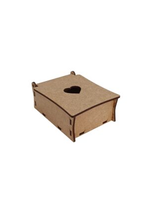 Caixa com Coração - MDF 3mm