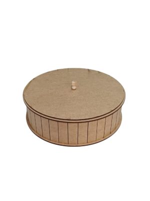 Caixa Redonda Ripada - MDF 3mm